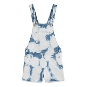 Jordache Girls Railroad Pin Stripe Roll Cuff Overall Blue//White Stripe